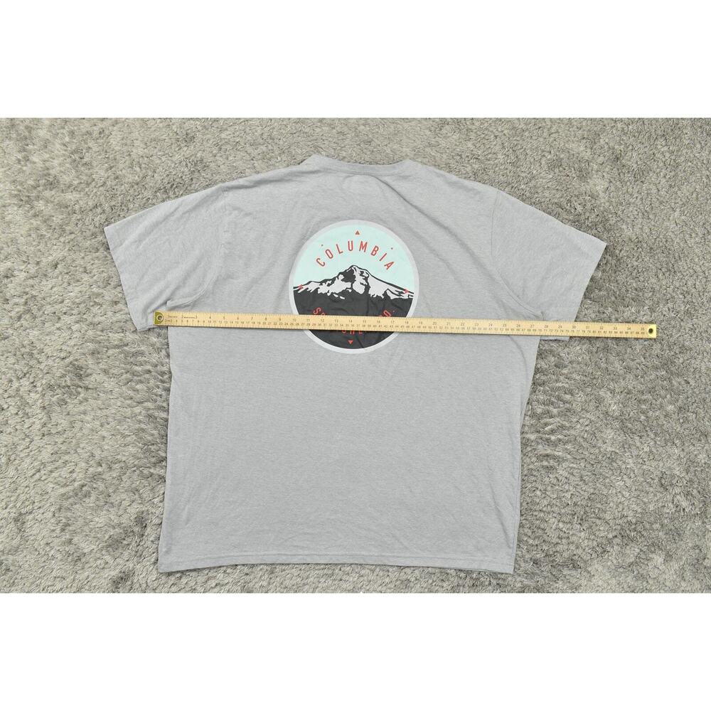 Columbia Men's XXL Gray Cotton T-Shirt Crew Neck Short Sleeve Solid - Picture 4 of 10
